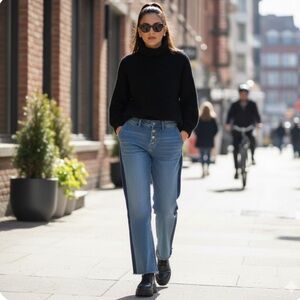 🚨 Mango Blue Straight Leg Jeans Classic Style